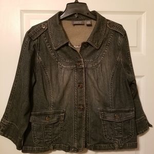 Motto jean jacket 3/4 sleeve size 1x